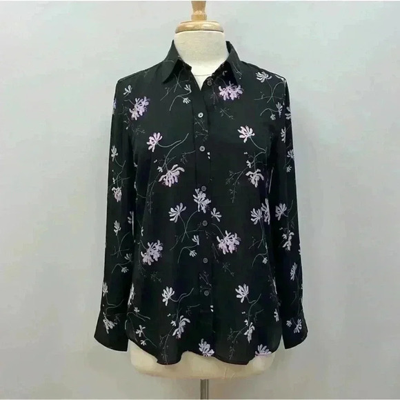 Banana Republic Dillon Classic Floral Button Down Blouse A93 - Picture 3 of 9